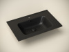Фото раковина накладная ceramicanova element 71 см, цвет: черный cn7007mb
