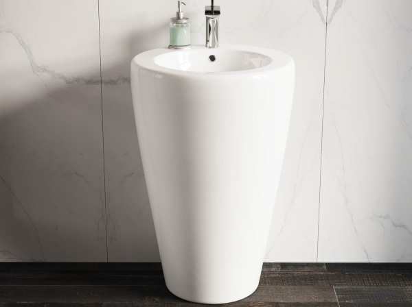 Фото раковина напольная ceramicanova 850 55 см, цвет: белый cn1807