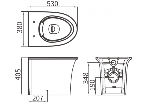 Фото унитаз напольный arrow ab2191