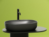 Фото раковина накладная ceramicanova element 60 см, цвет: антрацит cn6047mdh