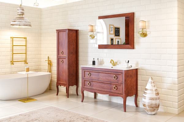 Фото тумба под раковину bagno piu moretta 2.0 95 см, цвет: матовый лак mr-1-96