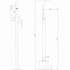 Фото смеситель напольный abber wasserfall af8615sp