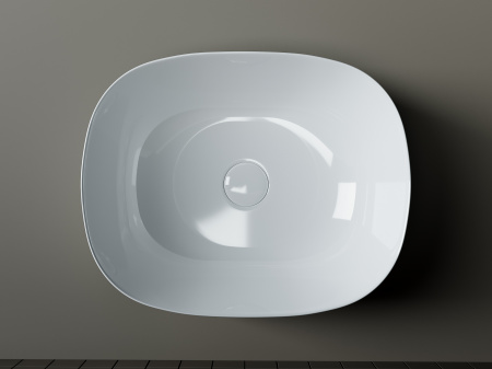 Фото раковина накладная ceramicanova element 46 см, цвет: белый cn6018