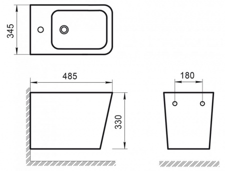 Фото биде подвесное belbagno  ardente-r bb0520bh