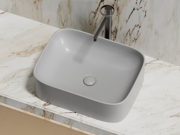 Фото раковина накладная ceramicanova element 50.5 см, цвет: серый cn6052msg
