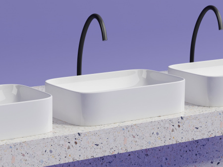 Фото раковина накладная ceramicanova element 60.5 см, цвет: белый cn6053