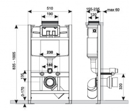 Фото инсталляция для унитаза kk pol professional 350/zpw/511-00-00