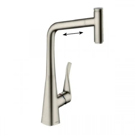 Фото смеситель для кухонной мойки hansgrohe metris select 73803800
