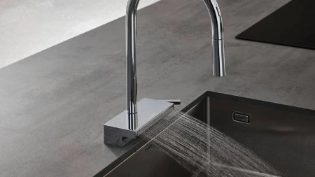 Фото смеситель для кухонной мойки hansgrohe aquno select 73831000