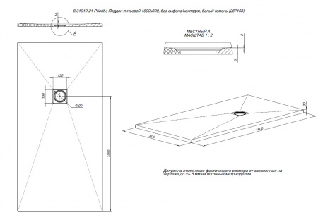 Фото поддон allen brau priority 160x80 см 8.31010-pgm