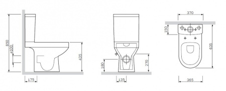 Фото унитаз-компакт am.pm spirit v 2.0 c708600wh