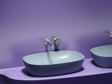 Фото раковина накладная ceramicanova element 60 см, цвет: серый cn6049mhl
