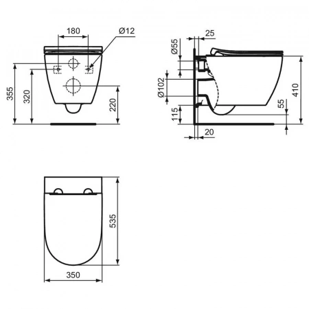 Фото унитаз подвесной ideal standard i.life o t568001