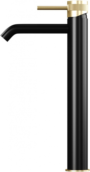Фото смеситель для раковины allen brau priority 5.31a02-31gb черный/золото
