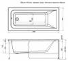 Фото акриловая ванна aquanet bright 155x70 см