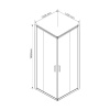 Фото душевое ограждение vincea garda 120x120 см  vss-1g1212clb
