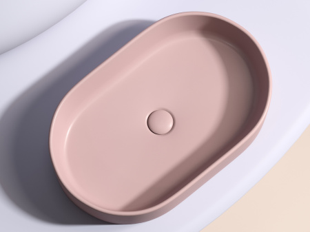 Фото раковина накладная ceramicanova element 60.8 см, цвет: розовый cn6048mp