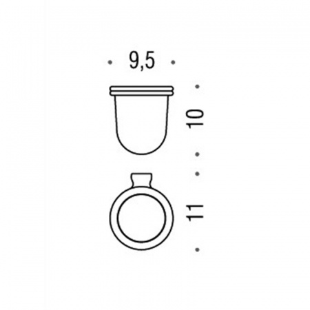 Фото стакан подвесной colombo design luna b0102