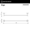 Фото полотенцедержатель 60 см whitecross ergo er2252nib, цвет: никель брашированный