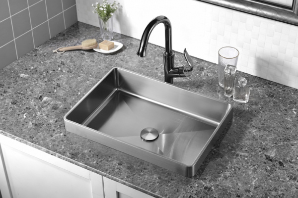 Фото раковина встраиваемая сверху abber wasser kreis af2401sp