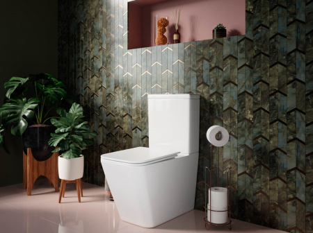 Фото унитаз-компакт, безободковый без бачка ceramicanova cubic cn1803-b