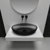 Фото раковина накладная abber kristall 60x40 см at2801onyx