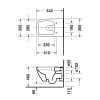 Фото унитаз подвесной безободковый duravit happy d.2 54 см 22220900001