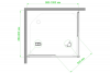 Фото душевое ограждение royal bath hpd rb9100hpd-c-bl 100x90 см