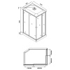 Фото душевая кабина loranto 100x80 см cs-5180-13l g