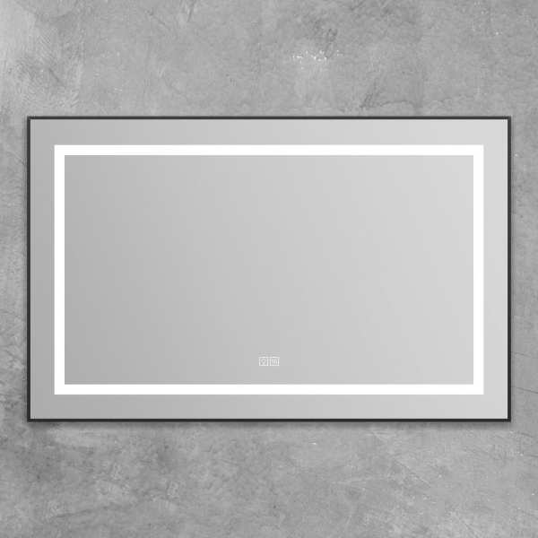 Фото зеркало с подсветкой belbagno kraft 108.5 см spc-kraft-1085-685-tch-warm-nero