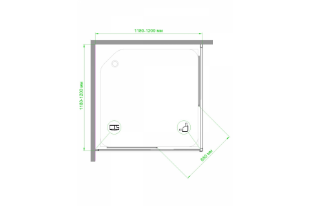 Фото душевое ограждение royal bath hpd rb1212hpd-c-bl 120x120 см