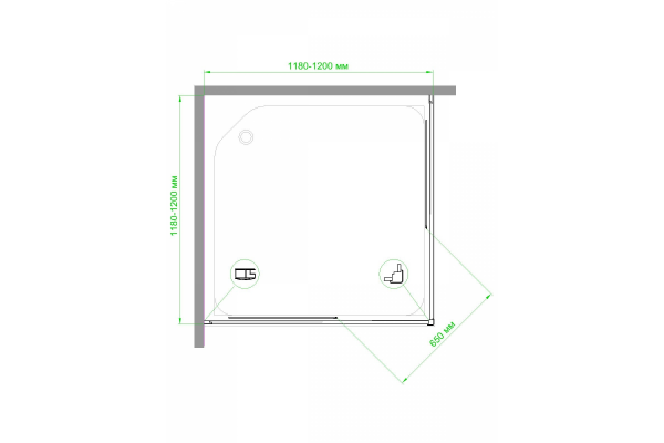 Фото душевое ограждение royal bath hpd rb1212hpd-c-bl 120x120 см