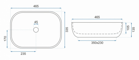 Фото раковина rea livia grey 50 см rea-u3801