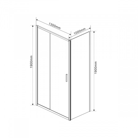 Фото душевой уголок vincea garda 130x100 см vsr-1g1013ch