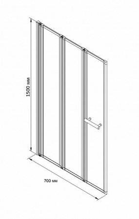 Фото шторка bandhours inox 70 см