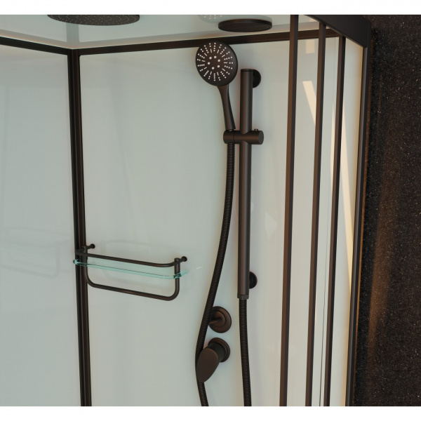 Фото душевая кабина душевая кабина frank f411l black 110x80 см 114114