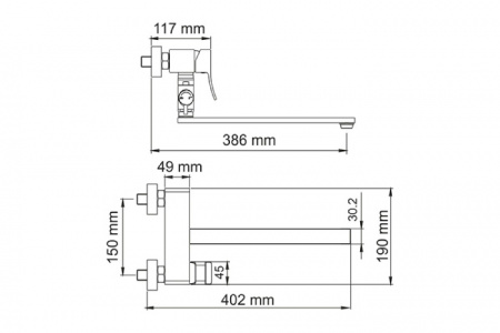 Фото смеситель для ванны wasserkraft exter 1602l
