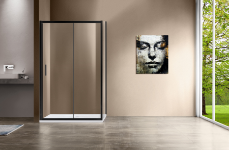 Фото душевой уголок vincea garda 130x80 см vsr-1g8013clb