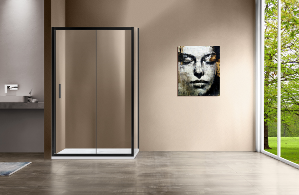 Фото душевой уголок vincea garda 130x80 см vsr-1g8013clb