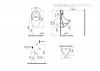 Фото подвесной писсуар vitra arkitekt urinal 4106b003-5598