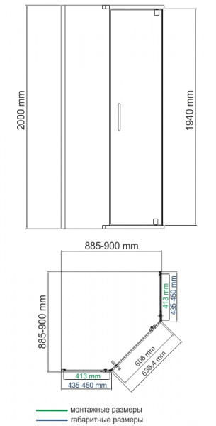 Фото душевое ограждение wasserkraft leine 90x90 см 35p11