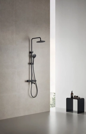 Фото душевая стойка arrow цвет: черный ag3317shmb (распродажа)