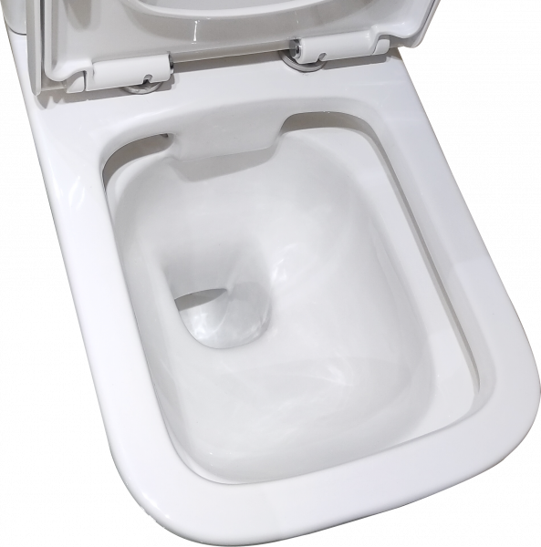 Фото унитаз напольный безободковый с бачком и крышкой микролифт taliente elegante 61,2 el35055