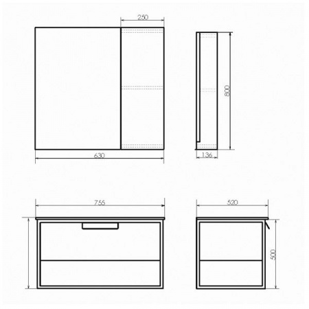 Фото тумба с раковиной comforty бонн 75 см 00-00001936