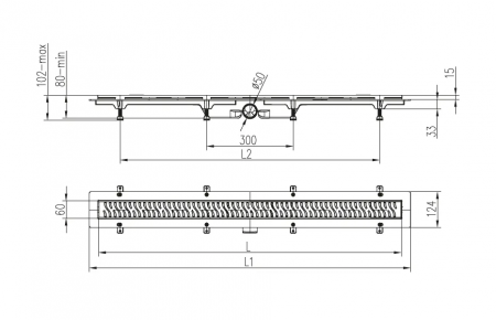 Фото трап линейный mch 105 см ch1050/50kn