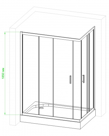Фото душевое ограждение royal bath hpd rb1120hpd-c-ch 120x100 см