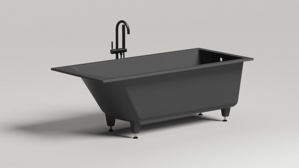 Фото ванна из искусственного камня salini cascata kit 180x80 см 104513g глянцевая