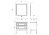 Фото зеркало asb woodline каталина 80 см цвет: серый 12080