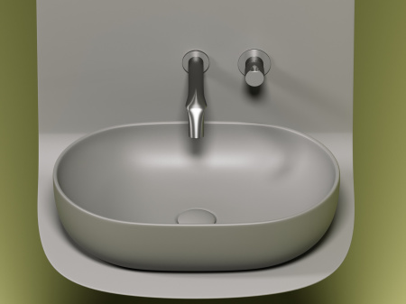 Фото раковина накладная ceramicanova element 60 см, цвет: антрацит cn6047mh