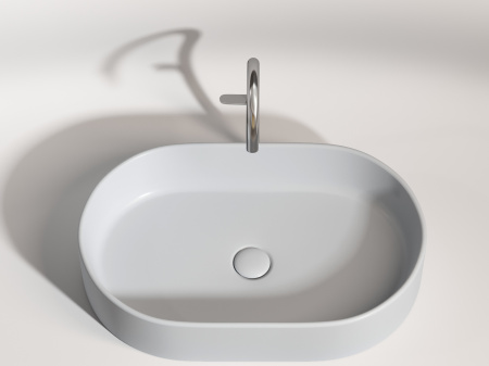 Фото раковина накладная ceramicanova element 60.8 см, цвет: серый cn6048msg